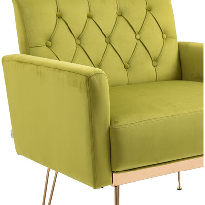 Accent Chair, leisure single sofa with Rose Golden feet