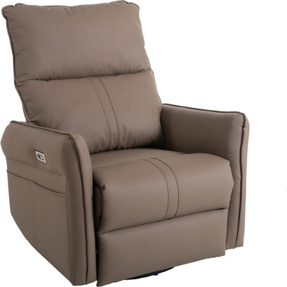 270 Power Swivel Rocker Recliner Chair, Electric Glider Reclining Sofa with USB Ports, Power Swivel Glider, Rocking Chair Nursery Recliners for Living Room Bedroom(Brown)