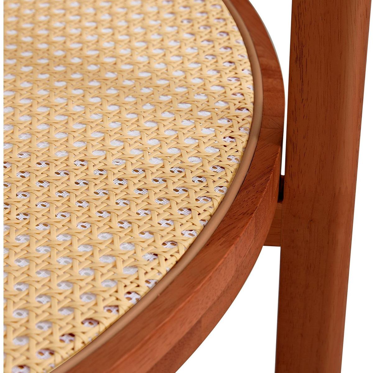 Modern minimalist circular double-layer solid wood coffee table, craft glass tabletop, second layer material: PE rattan, solid wood frame. 34.6 'x 34.6' x 17.7"