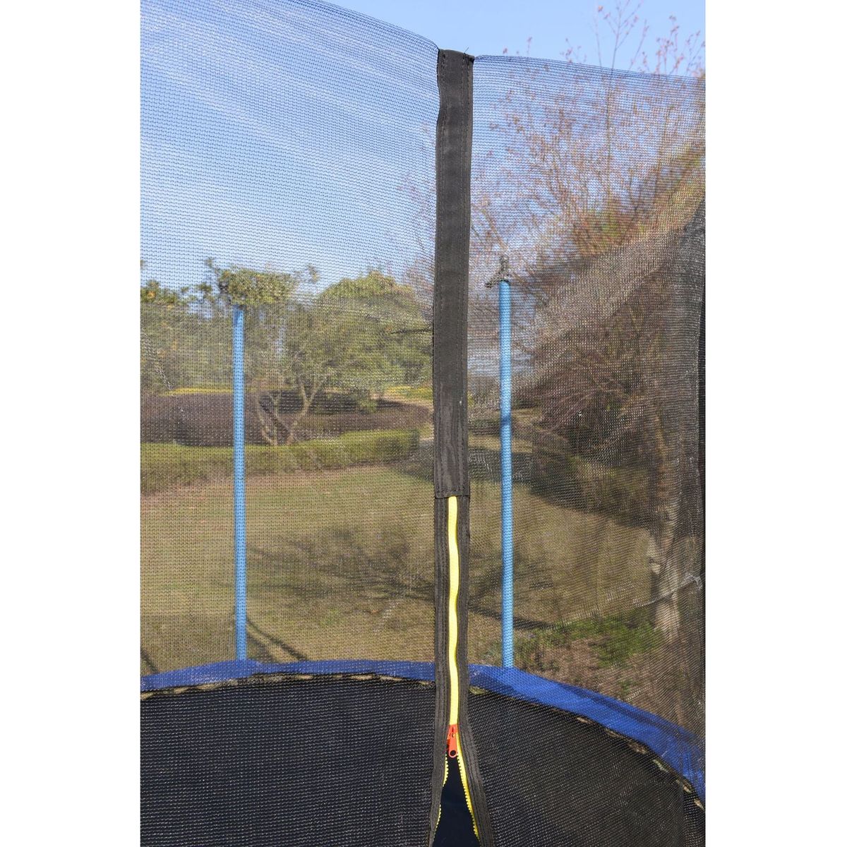 14 FT TRAMPOLINE OUTSIDE SAFETY NET WITH BASKETBALL HOOP