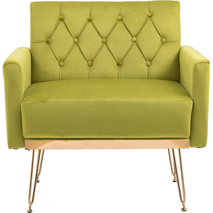 Accent Chair, leisure single sofa with Rose Golden feet