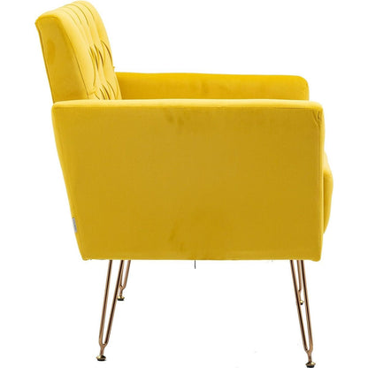 Accent Chair, leisure single sofa with Rose Golden feet