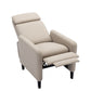 Modern Artistic Color Design Adjustable Recliner Chair PU Leather for Living Room Bedroom Home Theater, Beige