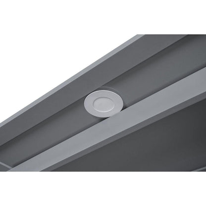 Queen Size Murphy Bed Wall Bed with Shelves and LED Lights,Gray