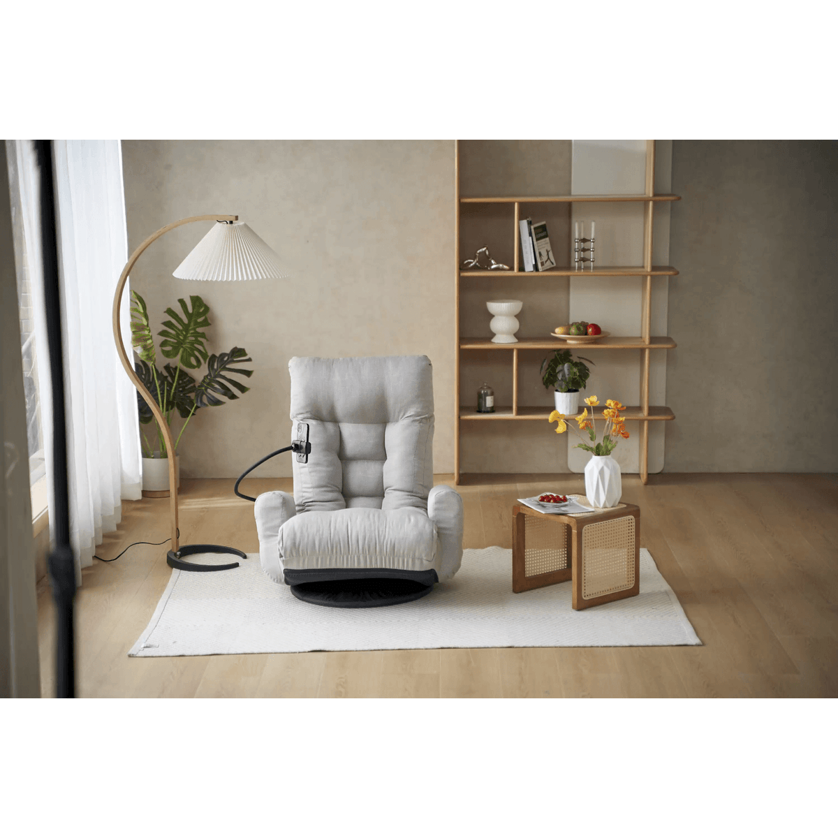 Adjustable head and waist, game chair, lounge chair in the living room, 360 degree rotatable sofa chair,Rotatable seat Leisure Chair deck chair