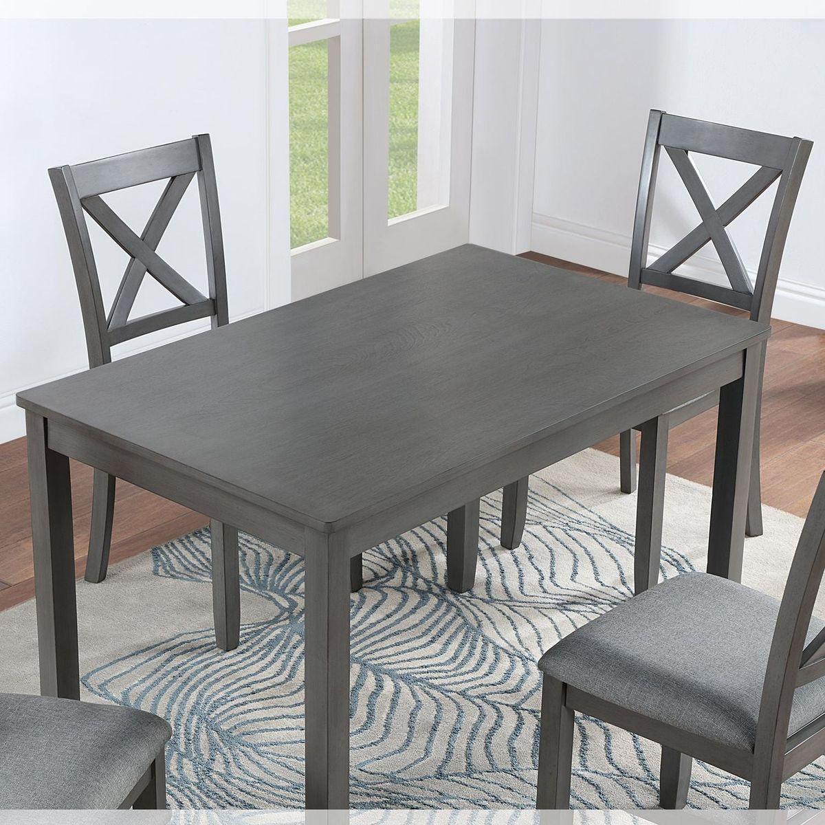 Wooden Dining Rectangular Table, Kitchen Table for Small Space, 4 Person Dining Table, Gray ONLY THE TABLE