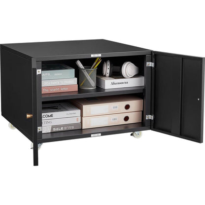 Office furniture Copier Cabinet BLACK 2 door steel copier stand mobile pedestal file Printer Stand