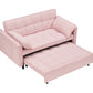 Folding sofa bed with adjustable back access to sofa recliner single bed Adult Modern chair bed, pink