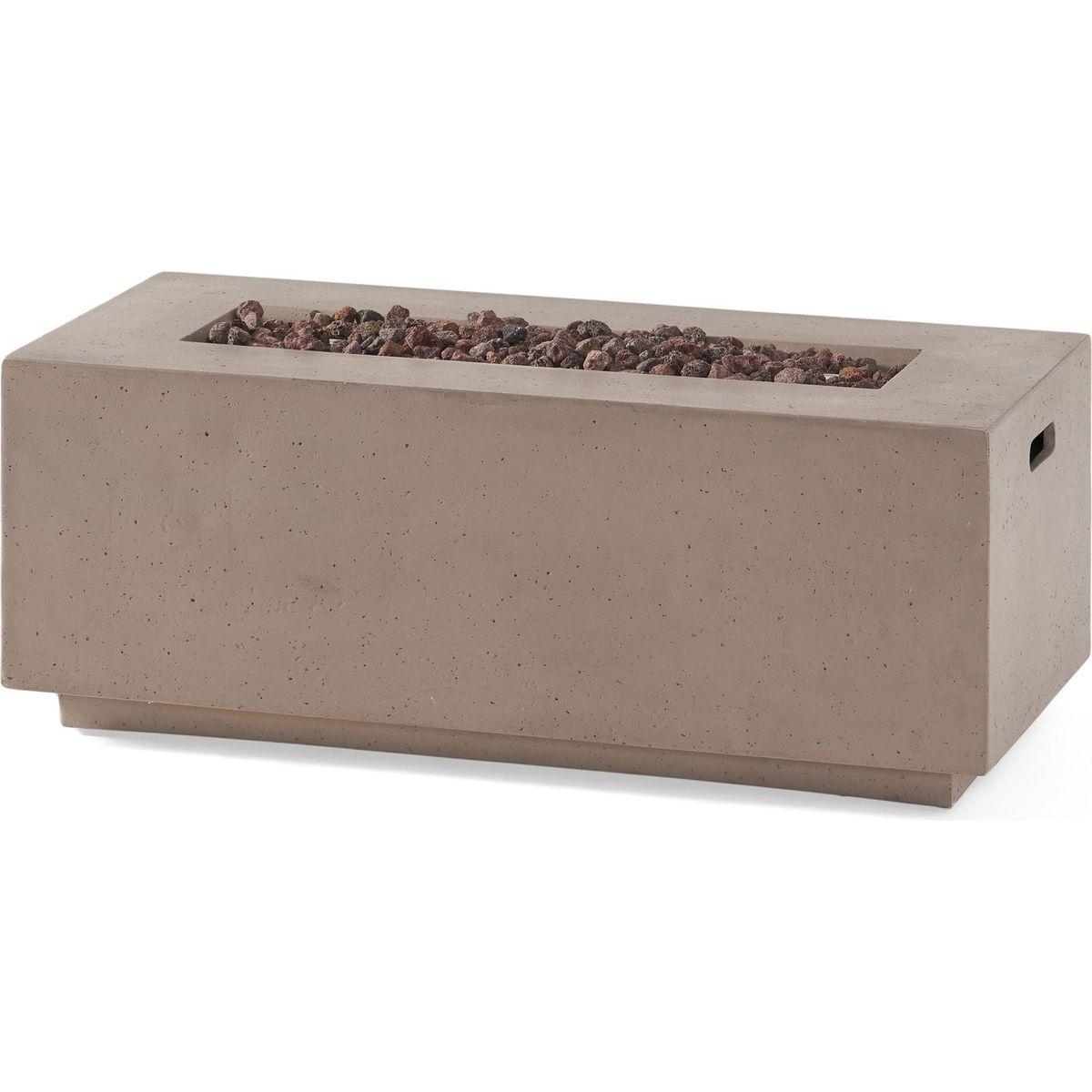 40" RECTANGULAR MGO FIRE PIT - 40 000 BTU