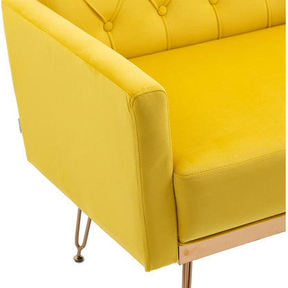 Accent Chair, leisure single sofa with Rose Golden feet