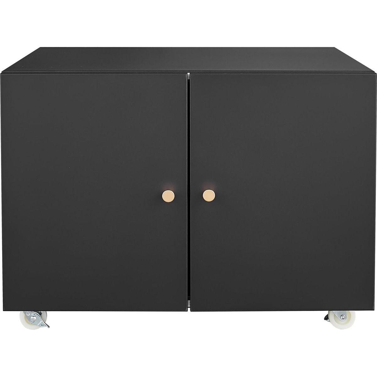 Office furniture Copier Cabinet BLACK 2 door steel copier stand mobile pedestal file Printer Stand