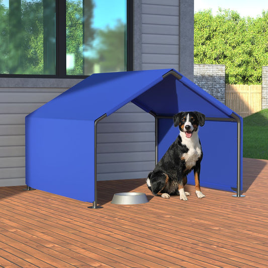 Dog Shade Shelter Outdoor Tent for Small Medium Dogs, Waterproof Sun Protection Pet House for Dogs, Small Animals and Livestock, Blue