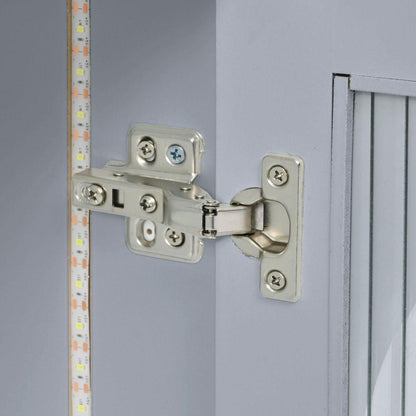 Rolling Kitchen Island With Movable Extended Table, Kitchen Cabinet on Wheels with Power Outlets and 2 Fluted Glass Doors, Kitchen Island with a Storage Compartment and Side 3 Open Shelves, Grey