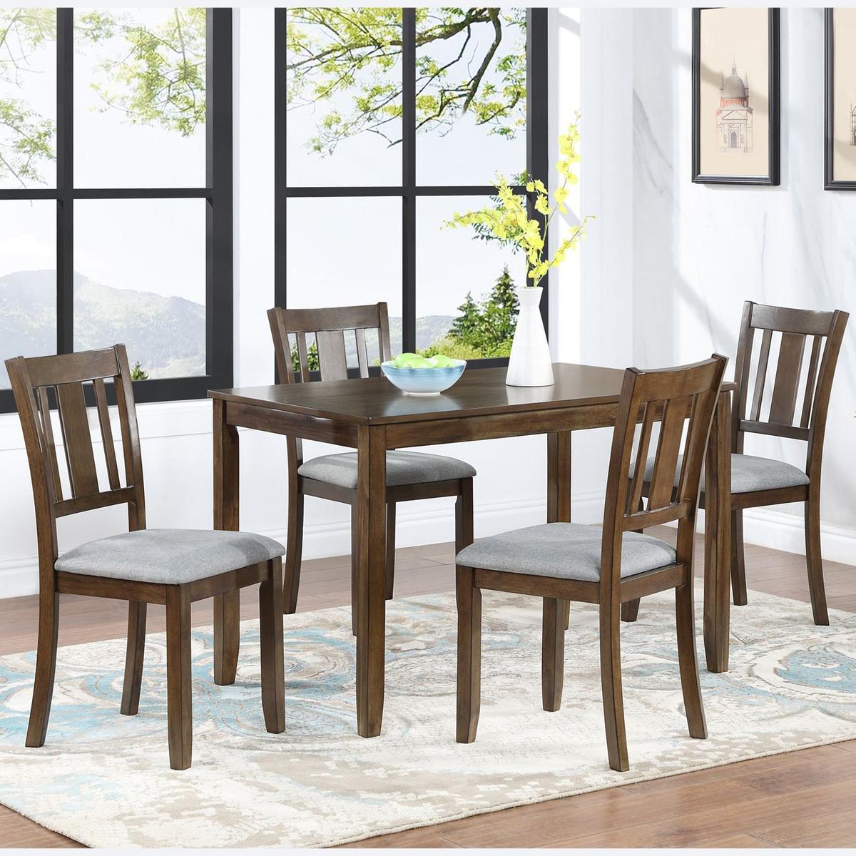 Dining Chairs set for 4,Kitchen Chair with Padded Seat, Side Chair for Dining Room, Walnut