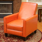 Recliner Push Back Chair for Elegant Home Decor Orange