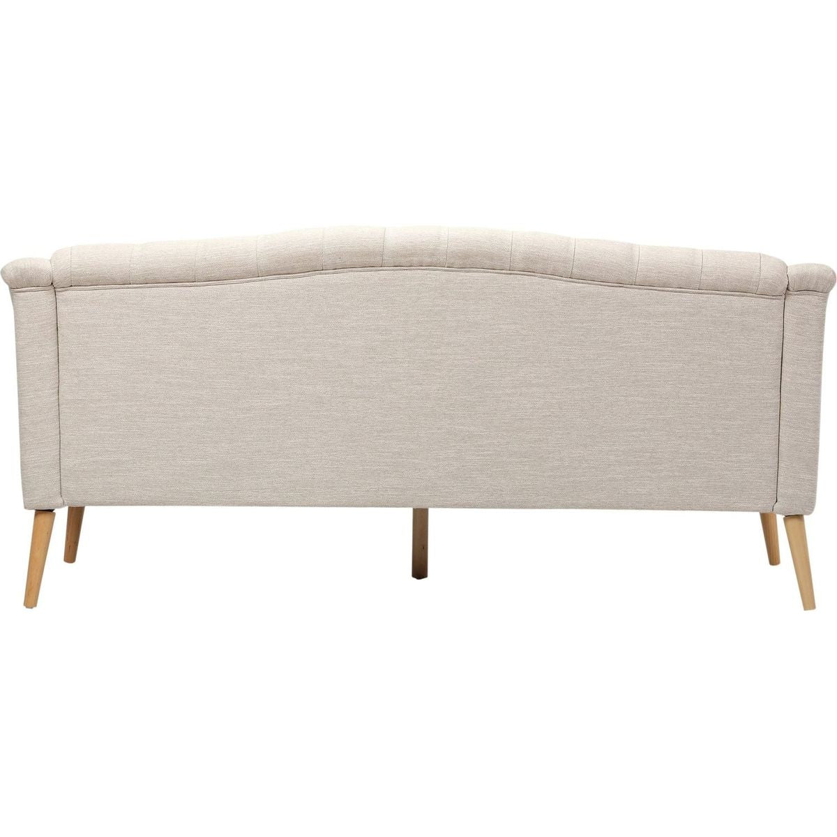 Comfy 3-seat Sofa with Wooden Legs, PU, for Living Room and Study