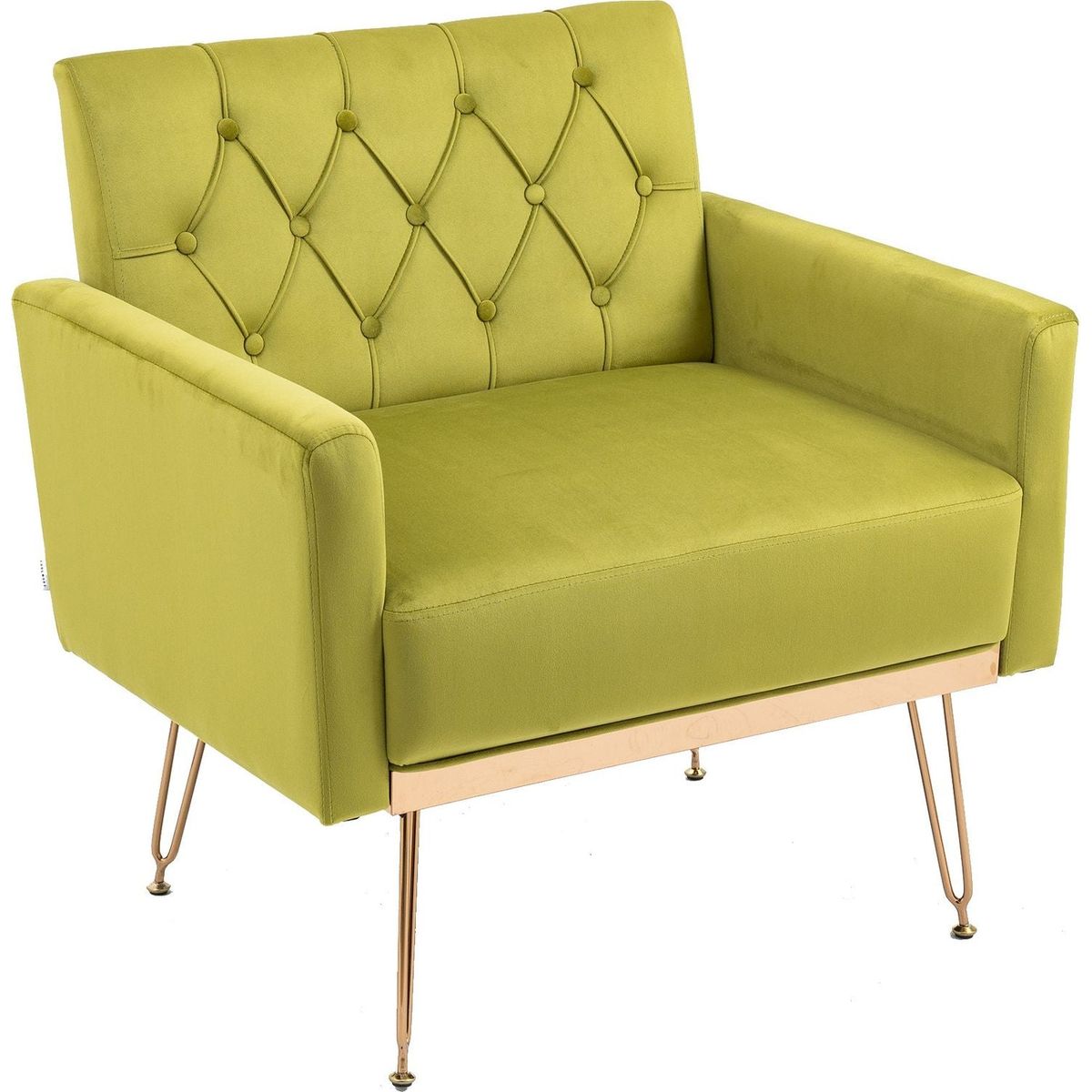 Accent Chair, leisure single sofa with Rose Golden feet