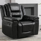 360Swivel and Rocking Home Theater Recliner Manual Recliner Chair with Wide Armrest for Living Room,Bedroom, Black