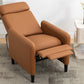 Modern Artistic Color Design Adjustable Recliner Chair PU Leather for Living Room Bedroom Home Theater, Burnt Orange