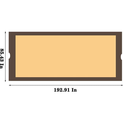 Universal Canopy Cover Replacement for 12x9 Ft Curved Outdoor Pergola Structure