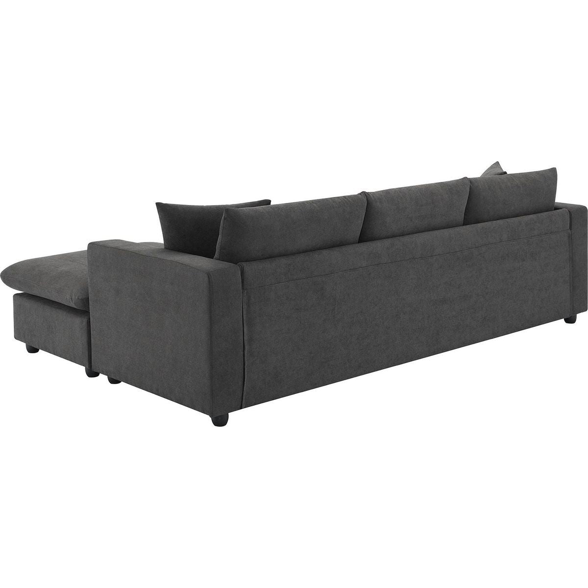 100.4x64.6" Modern Sectional Sofa,L-shaped Couch Set with 2 Free pillows,4-seat Polyester Fabric Couch Set with Convertible Ottoman for Living Room, Apartment, Office,4 Colors