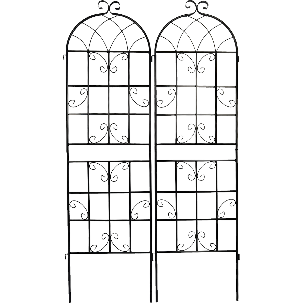 4 Pack Metal Garden Trellis 71" x 19.7" Rustproof Trellis for Climbing Plants Outdoor Flower Support Black