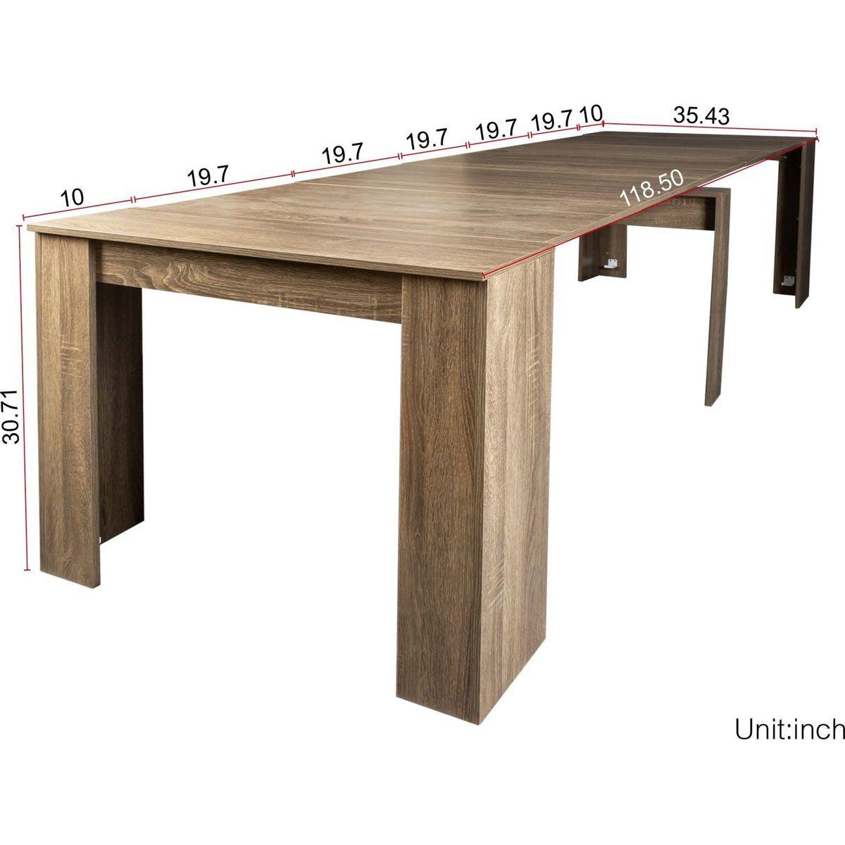 Multifunctional extendable console table - Streamdale Furniture