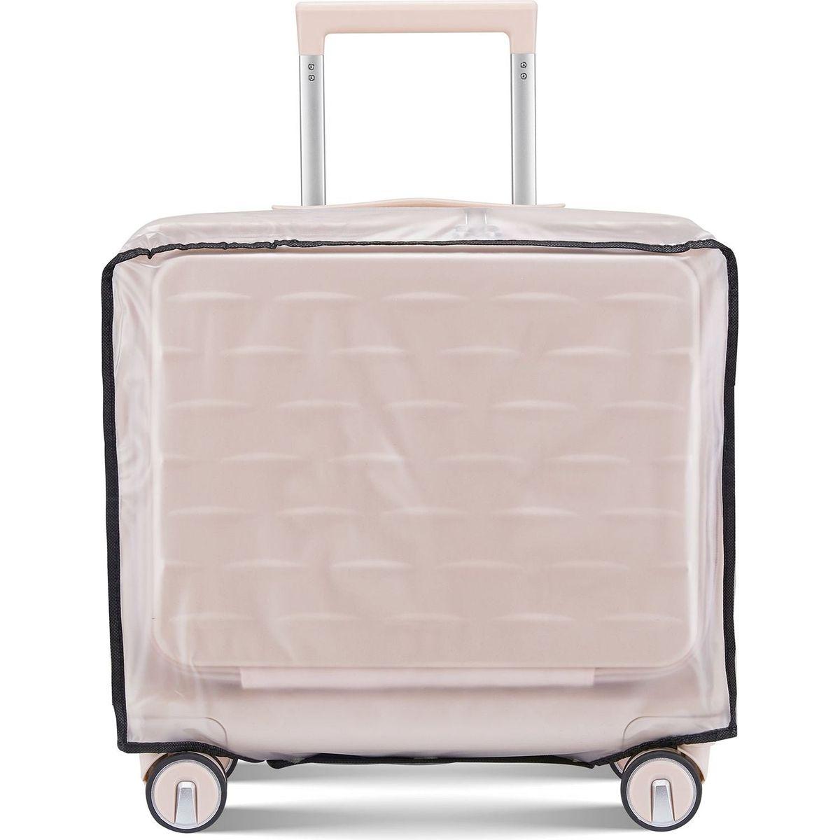 18" Carry On Luggage with Front Open Door &Laptop Interlayer, Hard Shell Suitcase Built-In TSA Luggage Lock, Hardside Lightweight PC Travel Suitcase for Women Men with Spinner Wheels Airline Approved