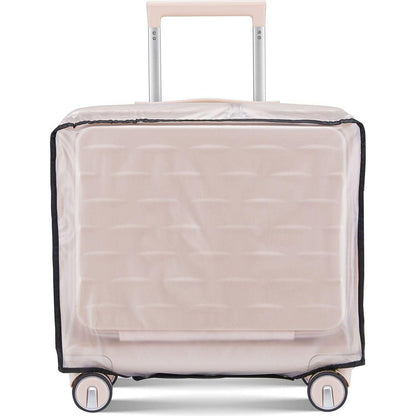 18" Carry On Luggage with Front Open Door &Laptop Interlayer, Hard Shell Suitcase Built-In TSA Luggage Lock, Hardside Lightweight PC Travel Suitcase for Women Men with Spinner Wheels Airline Approved