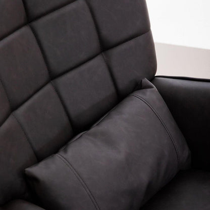 Leather Armchair, Modern Accent Chair High Back, Living Room Chairs with Metal Legs and Soft Padded, Sofa Chairs for Home Office,Bedroom,Dining Room (Grey-1pc)