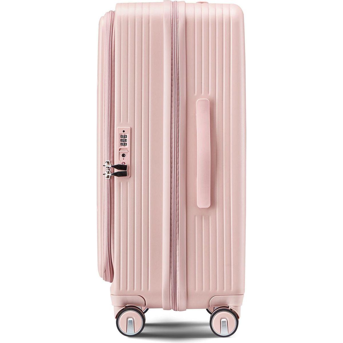 Luggage Sets 3 Piece(20/24/28), Expandable Carry On Luggage with TSA Lock Airline Approved, 100% PC Hard Shell and Lightweight Suitcase with Front Pocket and Spinner Wheels