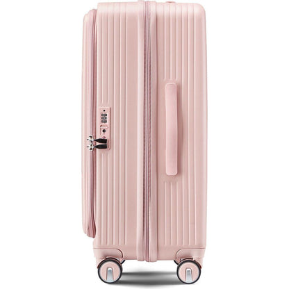 Luggage Sets 3 Piece(20/24/28), Expandable Carry On Luggage with TSA Lock Airline Approved, 100% PC Hard Shell and Lightweight Suitcase with Front Pocket and Spinner Wheels