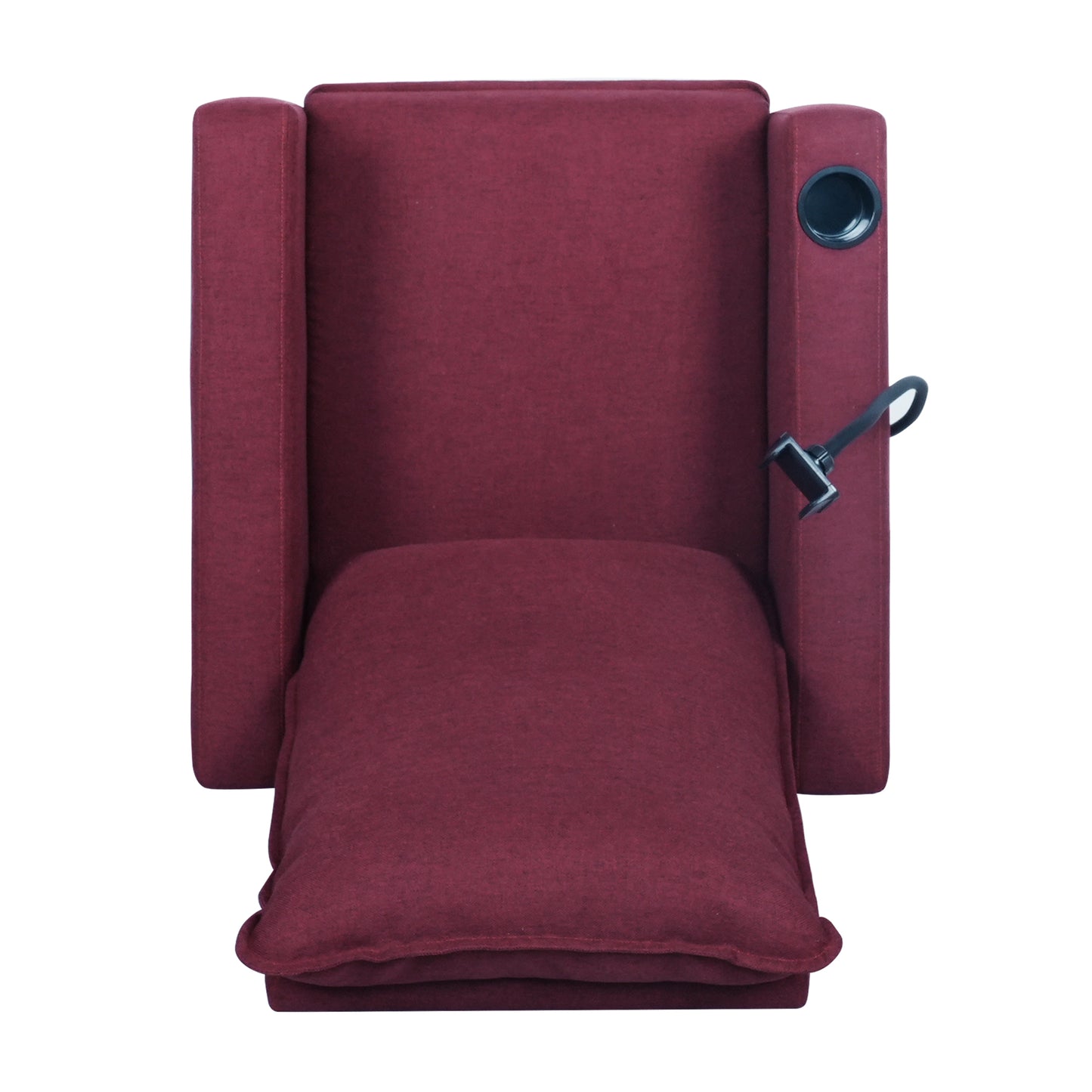 Recliner Chairs for Adults, Adjustable Recliner Sofa with Mobile Phone Holder & Cup Holder, Modern Reclining Chairs Fabric Push Back Recliner Chairs for Living Room, Bedroom, RED