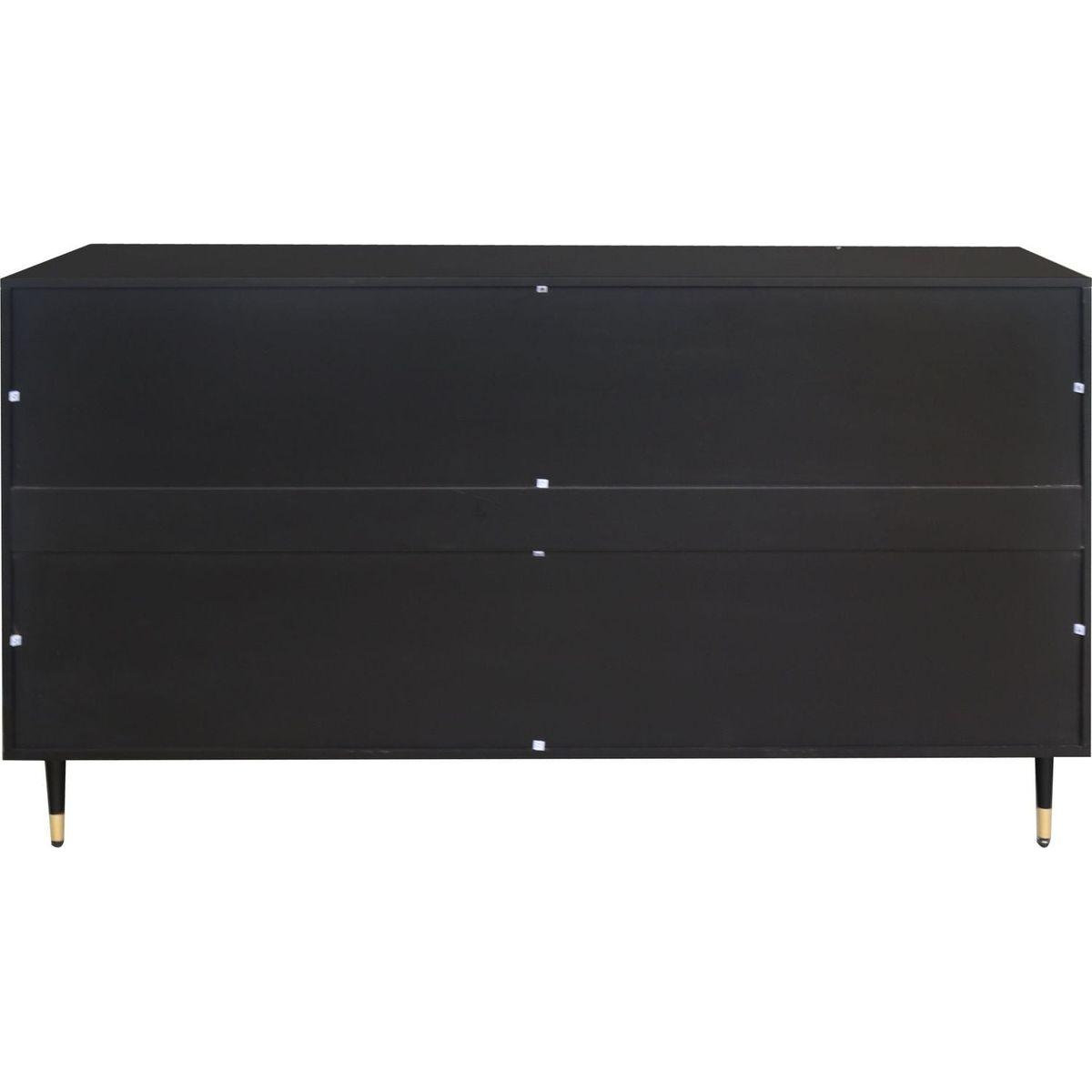 Accent Cabinet Black Lacquered Wooden Cabinet with 4 Glass Doors Sideboard Buffet Server Cabinet Storage Cabinet, for Living Room, Entryway, Hallway, Office, Kitchen and Dining Room