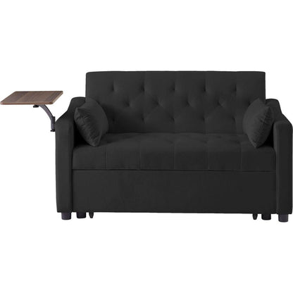 BLACK VELVET SOFA BED