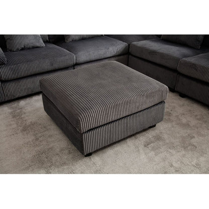{NEW ARRIVAL} Oversized Modular Sectional Sofa Couches Set,Corduroy Upholstered Deep Seat Comfy Sofa for Living Room,Dark Gray