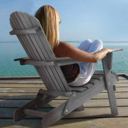Wood Lounge Patio Chair for Garden Outdoor Wooden Folding Adirondack Chair Set of 2 Solid Cedar Wood Lounge Patio Chair for Garden, Lawn, Backyard