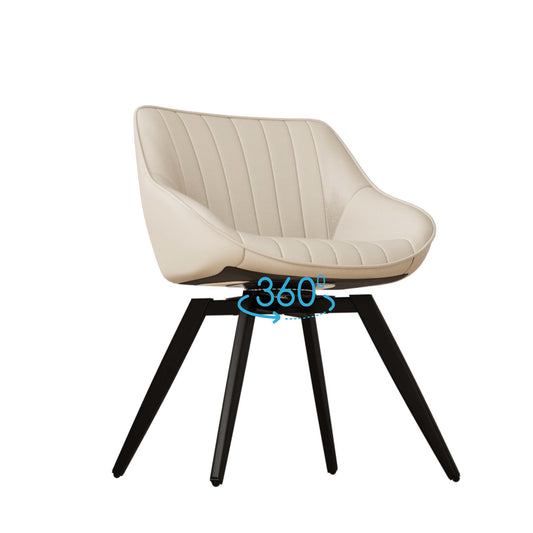 Modern 31.5' Black MDF Round Dining Table Set with 2 Artificial Leather Chairs, Black Metal Legs, 2-4 Person Capacity