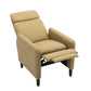 Modern Artistic Color Design Adjustable Recliner Chair PU Leather for Living Room Bedroom Home Theater, Mustard Green