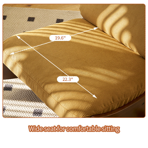 Comfortable Glider Rocking Chair, High-Quality Upholstery Glider Chair, Solid Wood Frame, Perfect for Multiple Settings Accent Reading Chair for Bedroom,Living Room,Nursery