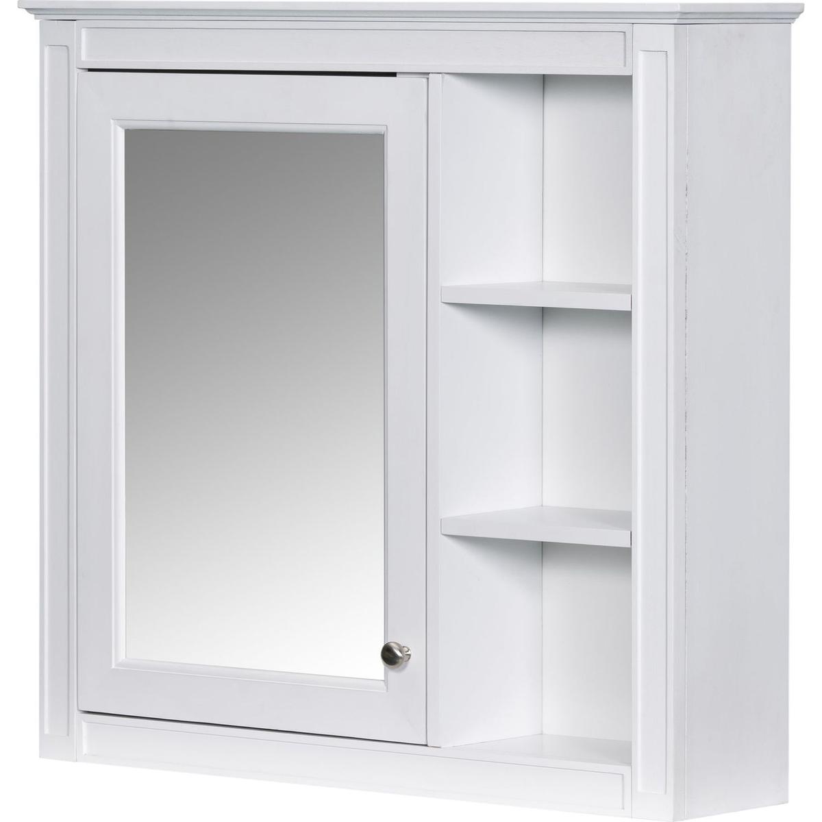 30" x 28" Medicine Cabinet, Wall Mounted Bathroom Storage Cabinet, Modern Bathroom Wall Cabinet with Mirror,Medicine Cabinet, Mirror Cabinet with 3 Open Shelves (Not Include Bathroom Vanity)