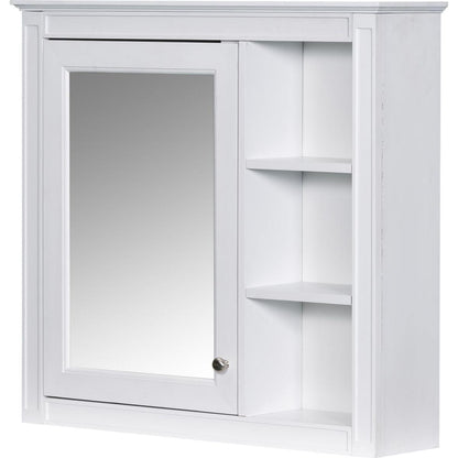 30" x 28" Medicine Cabinet, Wall Mounted Bathroom Storage Cabinet, Modern Bathroom Wall Cabinet with Mirror,Medicine Cabinet, Mirror Cabinet with 3 Open Shelves (Not Include Bathroom Vanity)