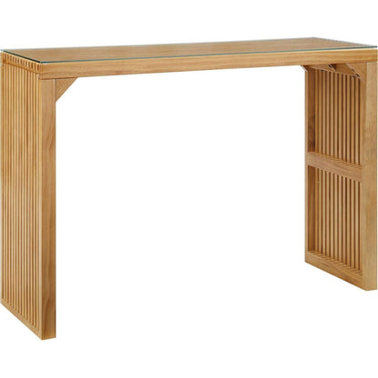 Pine Dining Bench and Table, Indoor Wood Bench for Entryway,Living Room,Kitchen and Bedroom Table and Bench Set (Nature, Bench & Table) Small Tempered glass included