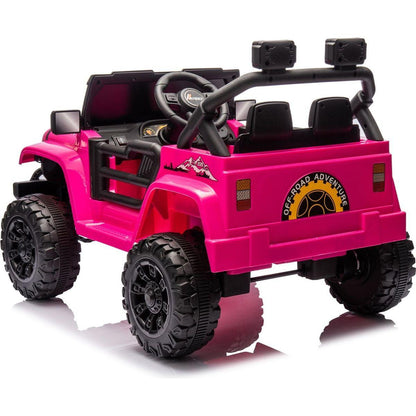 12V Kids Ride On Electric Car W/Parents Control,Dual drive, Four-wheel Suspension,With music,Bluetooth,MP3,USB,with headlights, steering wheel quick release,Slow start for Kids Aged 3-8.