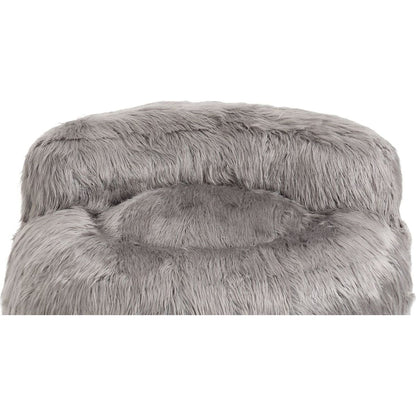 Bean Bag Chair Faux fur Lazy Sofa /Footstool Durable Comfort Lounger High Back Bean Bag Chair Couch for Adults and Kids, Indoor