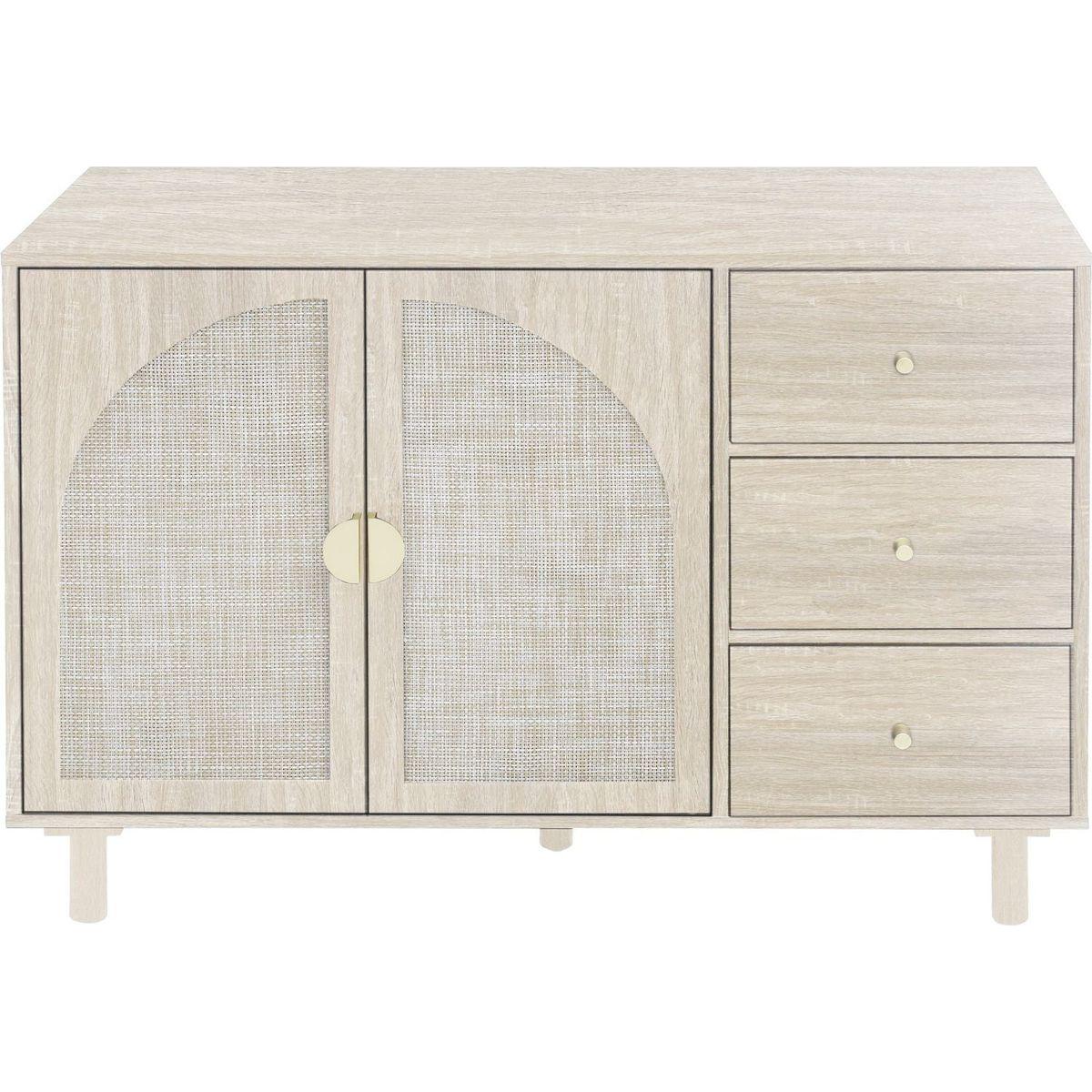 2 Door 3 Drawer Cabinet, Suitable for Bedroom, Living Room, Study