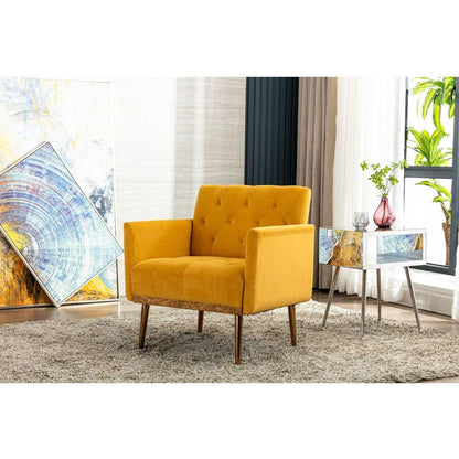 Accent Chair, leisure single sofa with Rose Golden feet