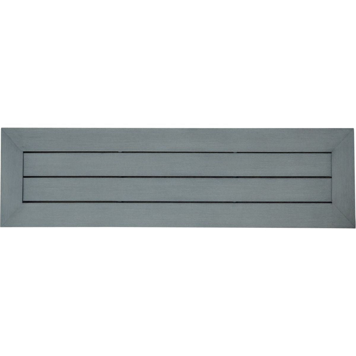 Modern Outdoor Aluminum Dining Bench, Dark Gray