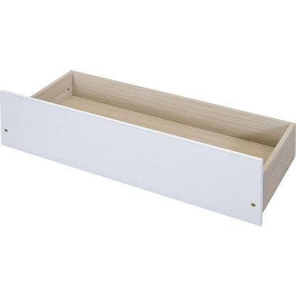 Twin Size Daybed Wood Bed with Two Drawers, White