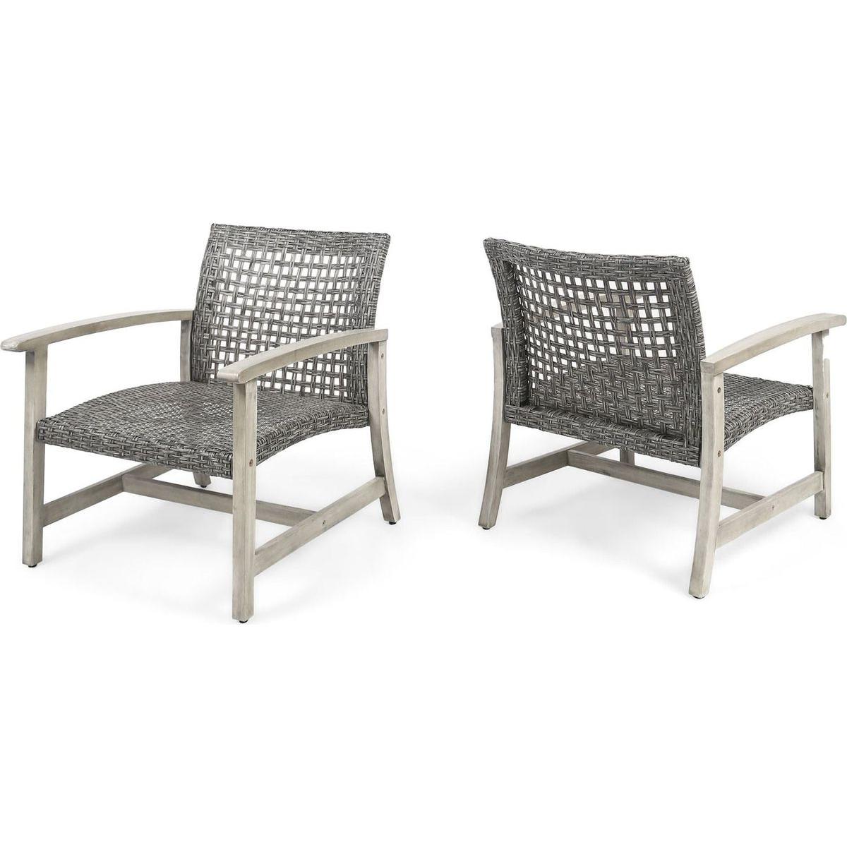 HAMPTON WOOD + WICKER CLUB CHAIR